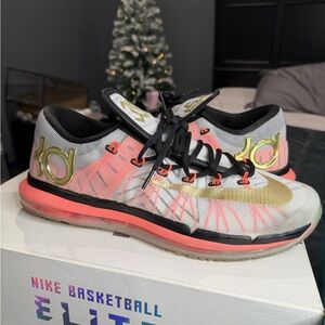 Nike KD 6 Elite Athletic Shoes - Gold, Black, Red